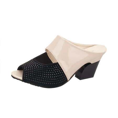 

Sentuca Fashion Sexy Color Matching Trendy Women s Shoes Thick Heel Women Slippers
