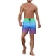 thumbnail image 2 of Pantalones cortos de baño coloridos de verano INSPIRE CHIC para hombres con contraste de color 32 Verde Azul, 2 of 6