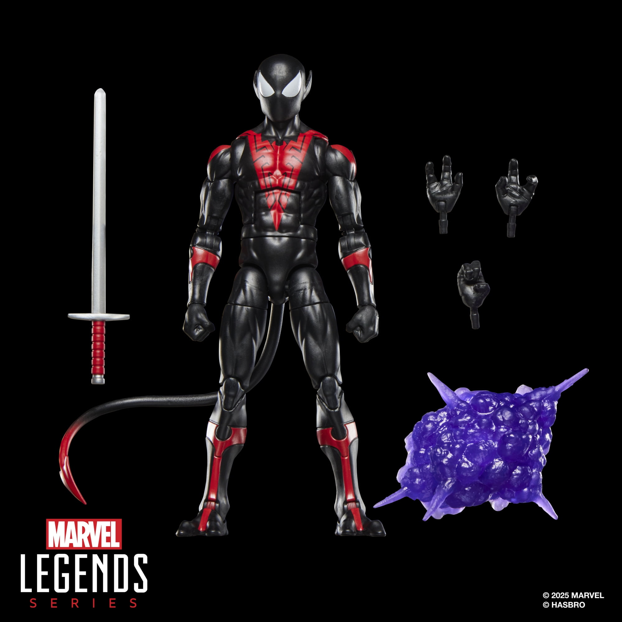 Marvel Legends Series Uncanny Spider-Man (Nightcrawler), Retro Cardback Comics Action Figure