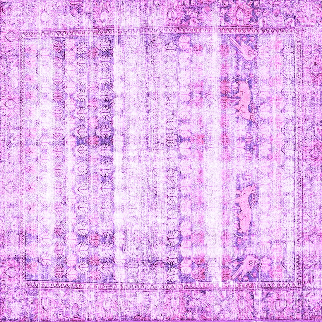 Violet Area Rug Pattern Ahgly Company Indoor Square Persian Purple Traditional Area Rugs, 5 ...