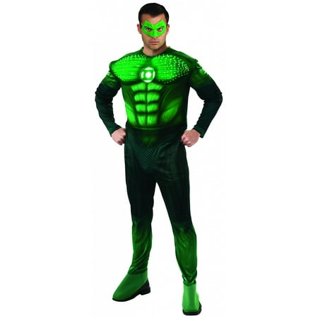 Deluxe Light-Up Muscle Chest Hal Jordan Adult Costume - Plus