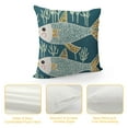 thumbnail image 4 of COMIO  Throw Pillow Cover Decorative Square Cushion Cases for Home Sofa Bed and Chair (Blue Fish), 4 of 5