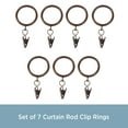 thumbnail image 3 of Kenney Clip Rings for 1" Diameter Curtain Rods, Sienna Bronze, 7-Pack, 3 of 5