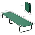 thumbnail image 3 of Outsunny Folding Camping Cot for Adults Portable Outdoor Sleeping Bed, 3 of 9