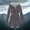 Dark Gray, variant on Womens Waterproof Jacket Striped Lined High Low Hem Hooded Windbreaker Outdoor Coat Green Size 2XL