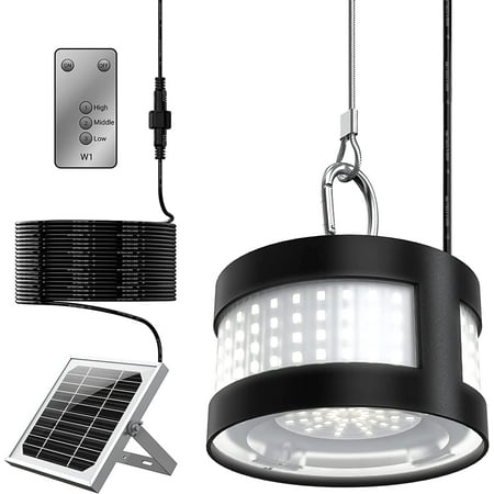 

160 LED Solar Lights Outdoor Waterproof Solar Pendant Lights with Remote 16.4ft Cable & Hanging Hook Dusk to Dawn Solar Powered Patio Lights for Shed Garden Garage