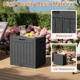 thumbnail image 2 of Joxxoaa 30 Gallon Resin Outdoor Storage Box & Patio Side Table for Balcony, Pool, Deck & Garden Accessories, Weather‑Resistant, Black/Brown, 2 of 6