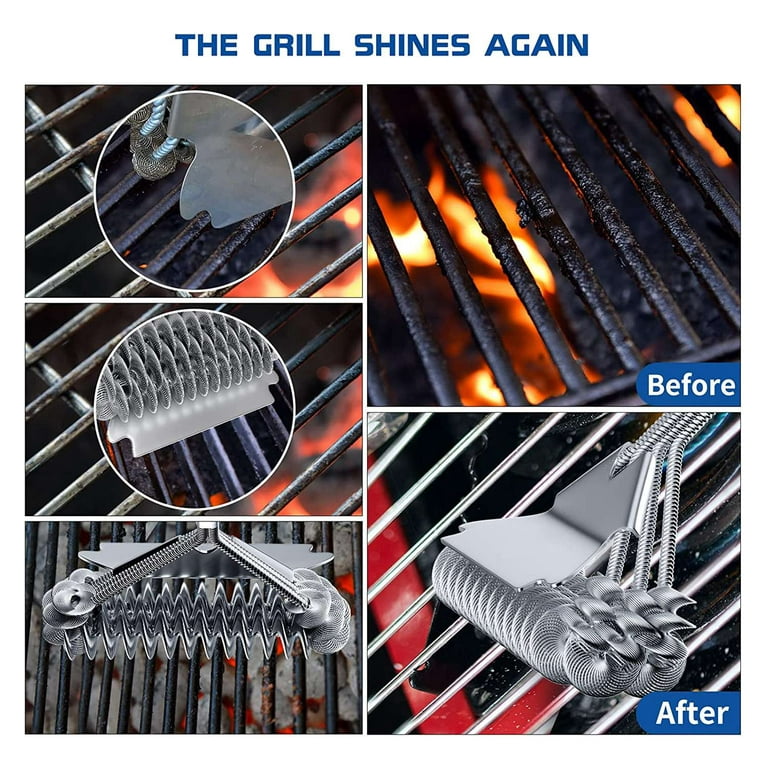Electric BBQ Grill Brush, Cordless and Rechargeable, Stainless Steel  Bristles