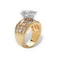 thumbnail image 2 of PalmBeach Jewelry 3.88 TCW Round Cubic Zirconia Ring in Yellow Goldtone, 2 of 6