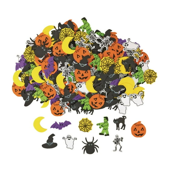 Colorations Halloween Foam Shapes - 300 Pieces