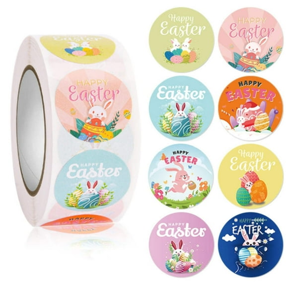 Easter Stickers for Kids - 1 Inch Cartoon Stickers for Easter Eggs, Crafts, Treat Bags, Scrapbooking, Goodie Bag Fillers