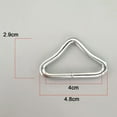 thumbnail image 5 of sunsanly 30Pcs Trampoline Triangle Buckle with Webbing Heavy Duty Galvanized Steel Wire Metal Triangular V-shaped Ring Kids Trampoline Replacement Parts Accessories, 5 of 7