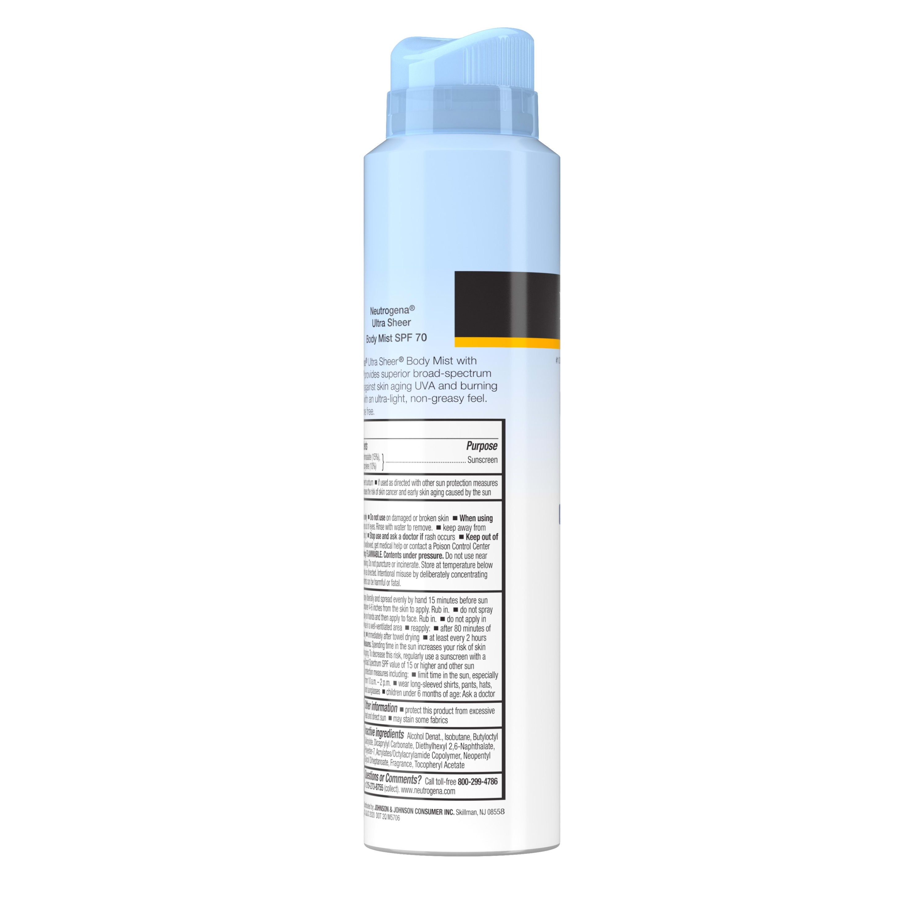 neutrogena sunscreen spray ingredients