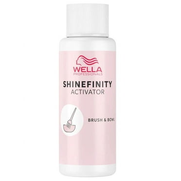 2 oz , Wella Shinefinity Activator for Brush and Bowl Use hair beauty, Pack of 1 w/ Sleekshop Pink Comb