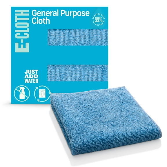 E-Cloth Microfiber Cloth, World's Leading Premium Microfiber Cleaning Cloth, Twice as Durable as Competition, 1 Year Guarantee, Ideal for Kitchen, Countertops, Sinks, and Bathrooms, Blue, 1 Pack