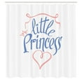 thumbnail image 3 of Ambesonne Girl Slogan Shower Curtain, Crown Queen Like, 69"Wx70"L, Ceil Blue and Pale Pink, 3 of 5
