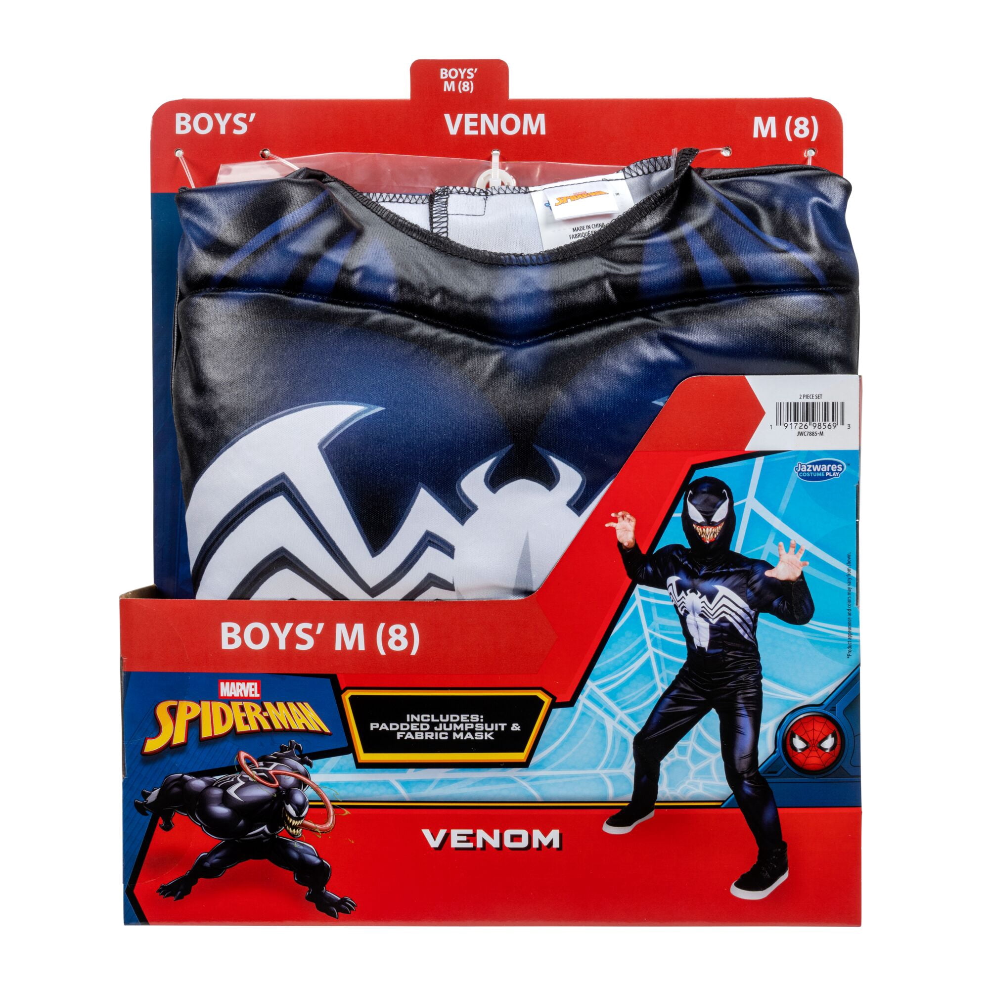 Marvel's Venom Halloween Costume for Children, Boy's Size M (8), by Jazwares
