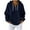 Womens Tops Navy, variant on ylioge S-5X Plus Size Hoodies for Women with Pocket and Zipper Waffleknit Sweatshirts Womens Long Sleeve Solid Color Pullover Going-Out Hoodie Tops