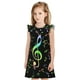 thumbnail image 1 of Balery Music Notes Camisón de princesa para niñas, pijama de algodón con mangas abullonadas, suave y bonito.-Medium, 1 of 6