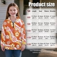 thumbnail image 7 of Uorisanigo Girls Half Zipper Sweatshirts Fall Trendy Long Sleeve Pullover Top Oversized Girls Crop Sweatshirt Vintage 60s 70s Hippie Flower Pullover Jackets Fall Fashion Outfits Clothes, 7 of 7