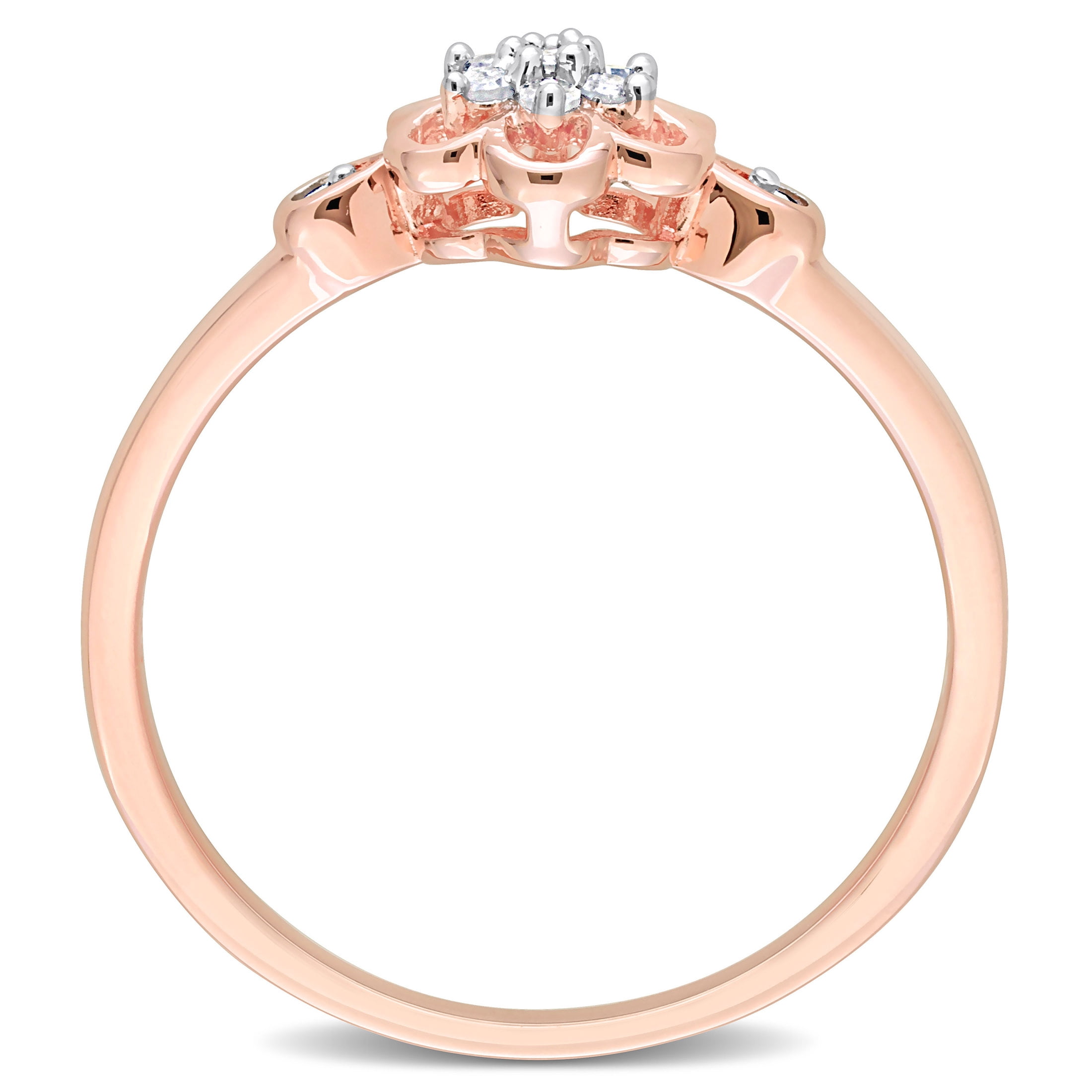 Everly Women's Diamond Rose Gold Plated Ring