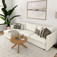 thumbnail image 5 of Plank+Beam Cross Leg Modern Coffee Table, 30" Solid Wood Tables for Living Room, Round Center Table, 5 of 9