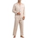 thumbnail image 5 of INSPIRAR CHIC Conjunto de Pijamas Casuales de Satén de Manga Larga de 2 Piezas a Rayas para Hombre M Champagne, 5 of 6