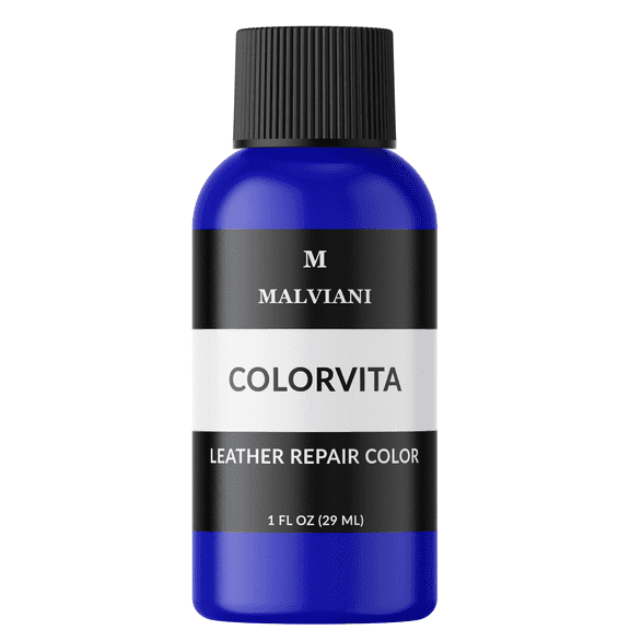 Malviani Leather Repair Color Restorer Blue - Repair Couch, Furniture, Car Seat, Sofa & Bag 1 oz.