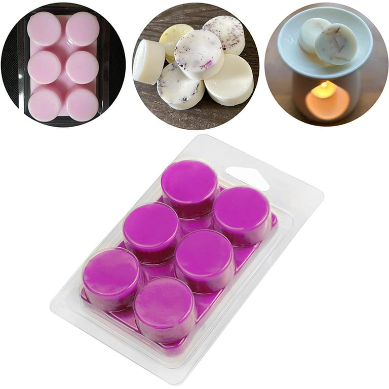 MILIVIXAY 100 Packs Pentacle Shape Clamshells for Tarts Wax Melts-Wax Melt  Containers-6 Cavity Clear Empty Plastic Wax Melt Molds.