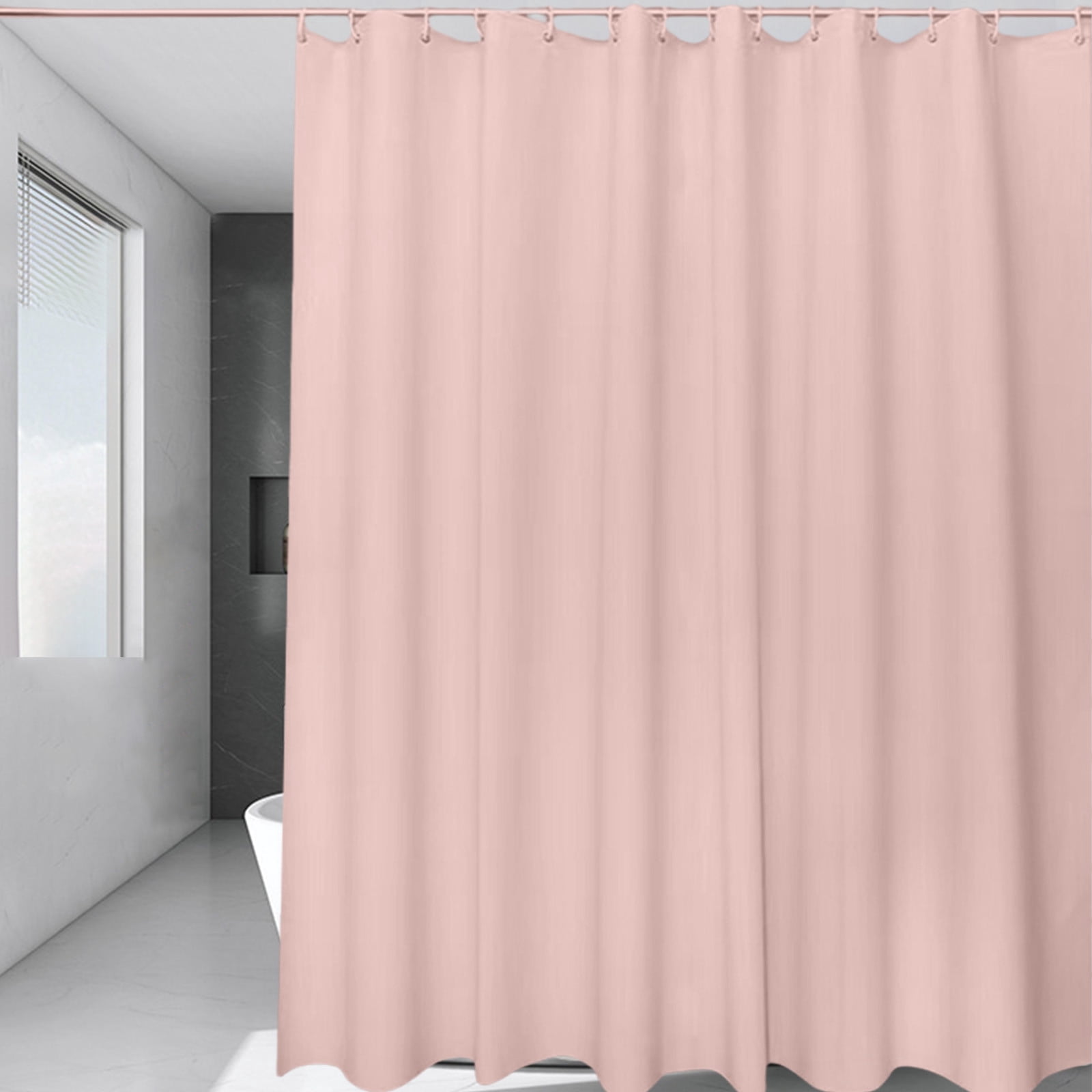 2026 New Solid Color Shower Curtain Waterproof Fabric Bathroom Curtain With Hooks Simples Modern Designs For Tub Toilet Closet