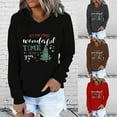 thumbnail image 5 of Vintage Christmas Sweatshirt Christmas Women'S Casual Hoody Y K Printed Loose Tops Pullover Crew Neck Long Sleeve Hoody Blouse Hoodies for Women Red XL, 5 of 5