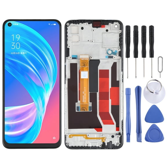 Cellphone Spare Parts Original LCD Screen and Digitizer Full Assembly With Frame for OPPO A72 5G