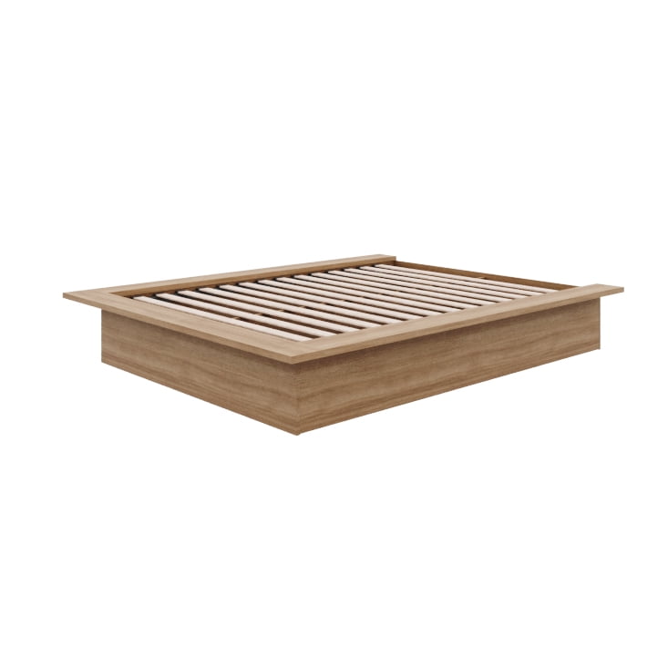 Nexera Malibu Full Size Platform Bed, Brown Oak