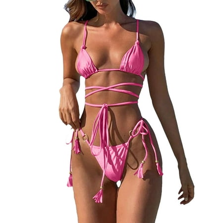 PMUYBHF Female Plus Size Bikini Underwear for Women Women High
