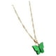 thumbnail image 2 of Collar elegante de mariposa con dije de aleación, gargantilla, cadena para fiesta, joyería para mujer Verde, 2 of 9