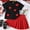 Black, variant on Hauaitttt Valentine's Day Baby Girls Comfortable and Cute Red Loe Black T Shirt Red Pleated Skirt Set Clothe Girl 13 Outfit with Feathers Preemie Girl Set Going Home Outfits Mom Crop Set New Born