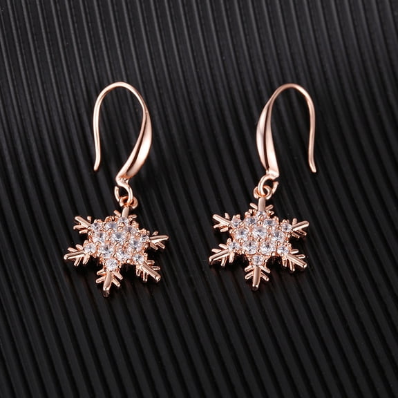 Minkissy 1 Set Women Jewelry Set Elegant Snowflake Necklace for Dancing Party