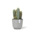 thumbnail image 4 of EcoPots Oslo 6" x 5" Round White Grey Plastic Plant Planter with UV Resistant, 4 of 4