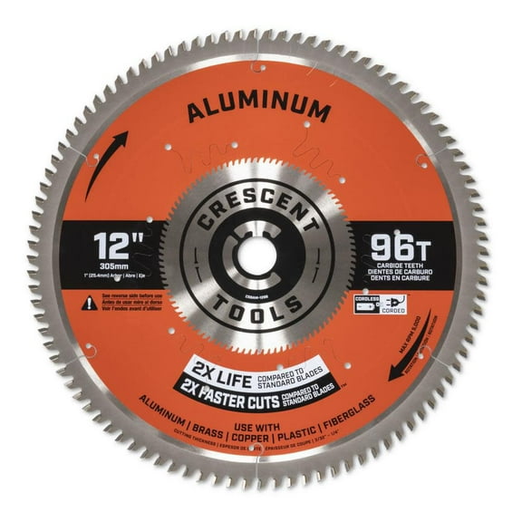 Crescent Circular Saw Blade 12In X 96 Tooth Medium Aluminum