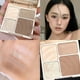 thumbnail image 1 of Resaltador de contorno de 4 colores, bronceador Facial 3D, brillo cosmético, paleta de reflejos mate Beige, sombra de ojos, maquillaje en polvo para nariz, 1 of 5