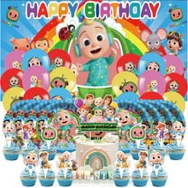 CocoBaby Party Supplies Birthday Balloons Paper Plates Decoration Cake Topper Decor Tableware Banner Backdrop