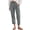 Grey, variant on Joernso Women Casual Pants Mid-rise Buttons Fly Long Pants Pockets Design Solid Color Straight Wide Leg Long Trousers Streetwear