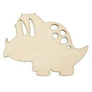 Hello Hobby Wood Triceratops Dinosaur Shape, Ready-to-Decorate Die-Cut Shape, 4" x 0.145" x 3", 0.03 lbs