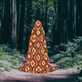 thumbnail image 5 of Honeii 70's Retro Print Poncho Cape, Cloak Coat, Snuggly Hooded Wearable Blanket, Hooded Cape For Teenagers,Halloween Costumes-Medium, 5 of 7