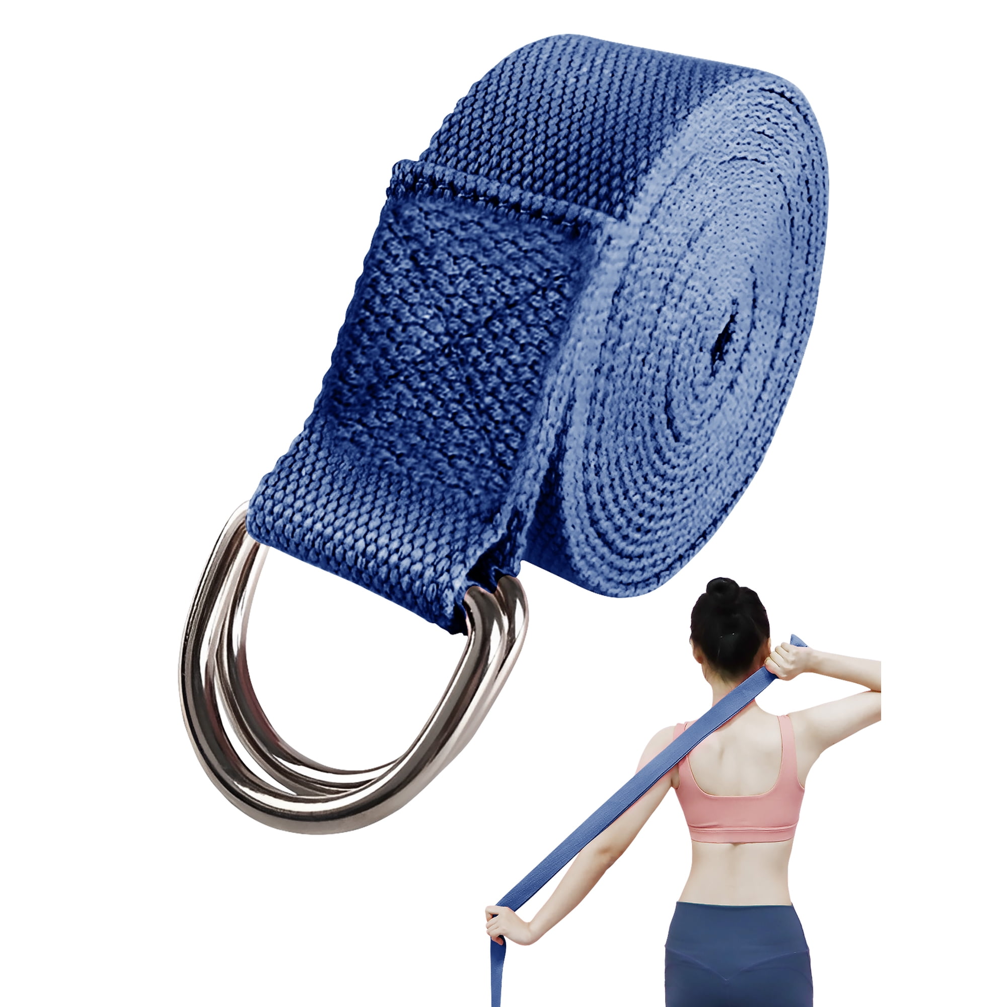Yoga Strap/Stretching Strap with Extra Secure Adjustable D-ring Closure Ideal for Daily Stretching Physical Therapy Fitness