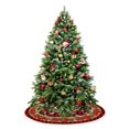 thumbnail image 5 of Taotanxi Christmas Tree Skirt 122Cm Soft Faux Fur Tree Skirt Plush Christmas Decoration Colorful Decoration Christmas Tree Skirt Christmas Decoration Indoor Holiday Party Decoration, 5 of 6