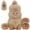 Peanut-4 PCS Brown, variant on MaoGoLan 4 Pcs Ragdoll Cat Stuffed Animal Large Cat with 3 Baby Cats Plush Toy