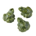 thumbnail image 3 of Natural Serpentine Jade Frog Figurine, Handcrafted Crystal Sculpture for Wealth and Protection, 3 of 5