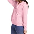 thumbnail image 1 of Hanes Womens ComfortSoft EcoSmart Full-Zip Hoodie Sweatshirt, S, Pale Pink, 1 of 5