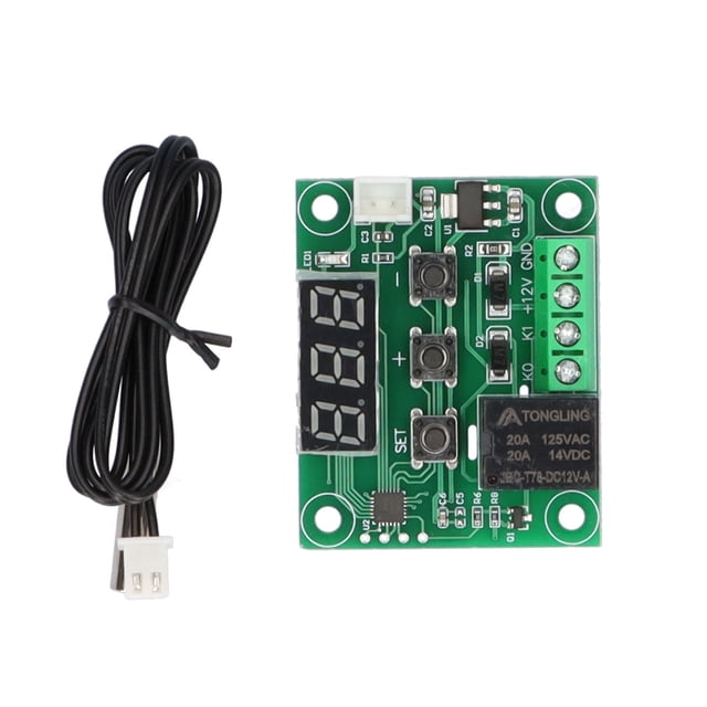 Controlador De Temperatura Dc 12V De Alta Precisión Con Modos Duales Refrigeración/Calefacción Pantalla Digital Sonda A Prueba De Agua Módulo De Termostato Controlador De Temperatura Tablero De sonducket TO003370-00